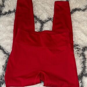 Fabletics Bold Red Leggings, Size Medium